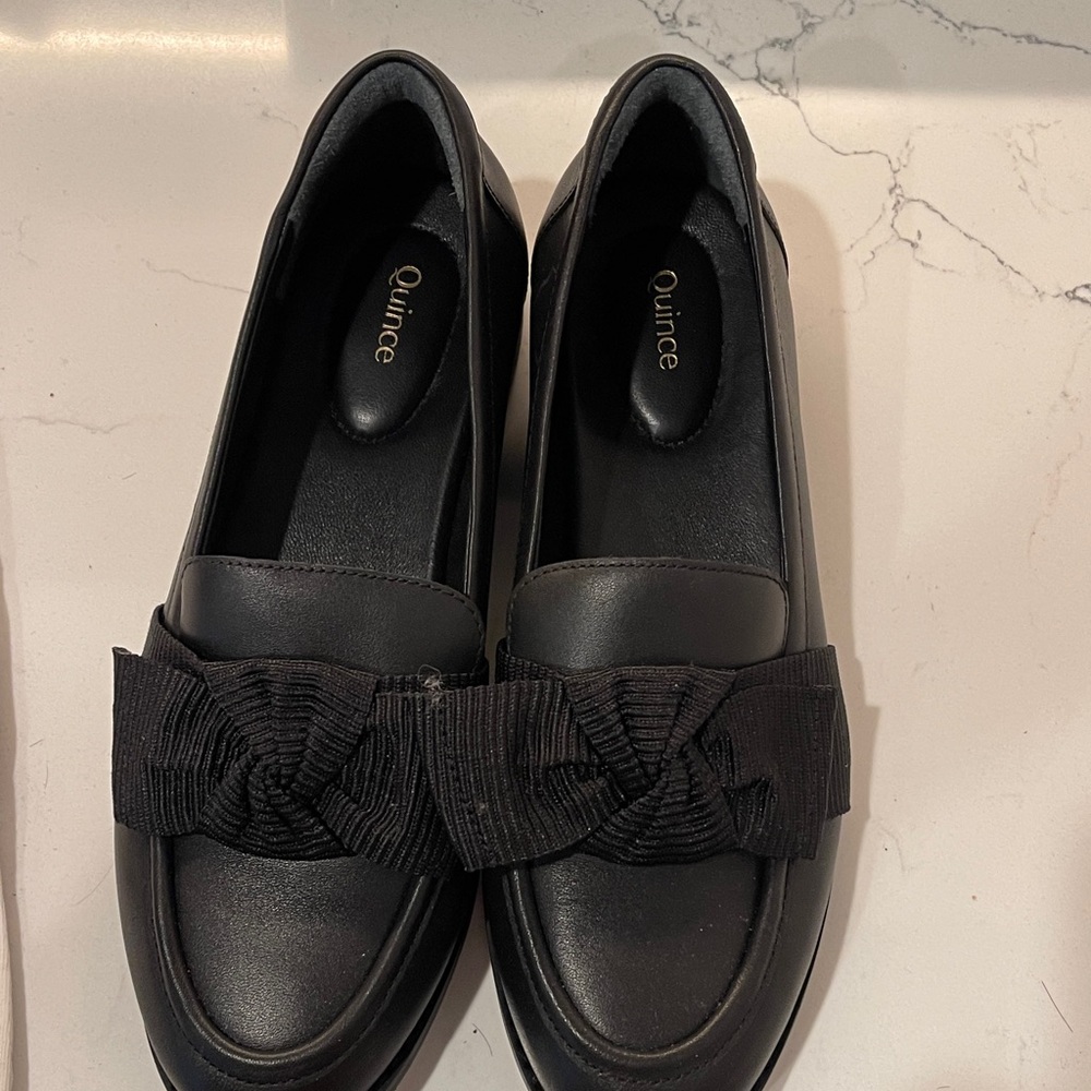 Quince Women's Classic Black Loafers - Picture 2 of 4